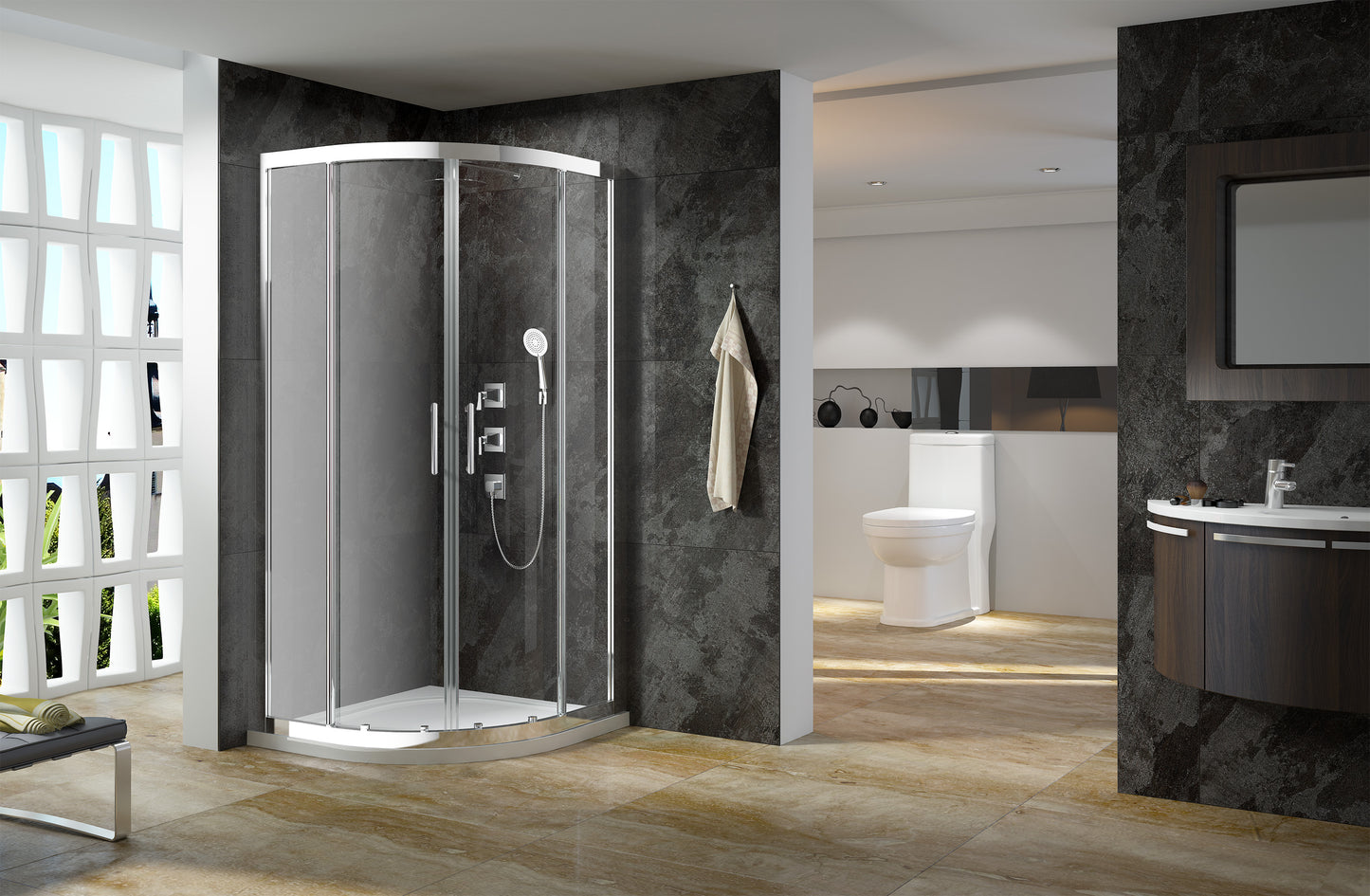 Luxury Quadrant Shower Enclosure - 8mm Glass - KW Bathrooms - kwbathrooms.co.uk