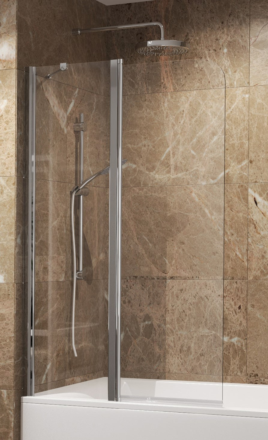 Bath Screens featuring 6mm Toughened Glass