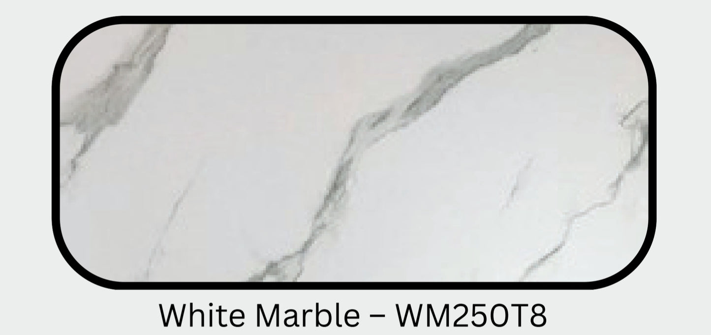 White Marble Ceiling PVC Panel - 8mm