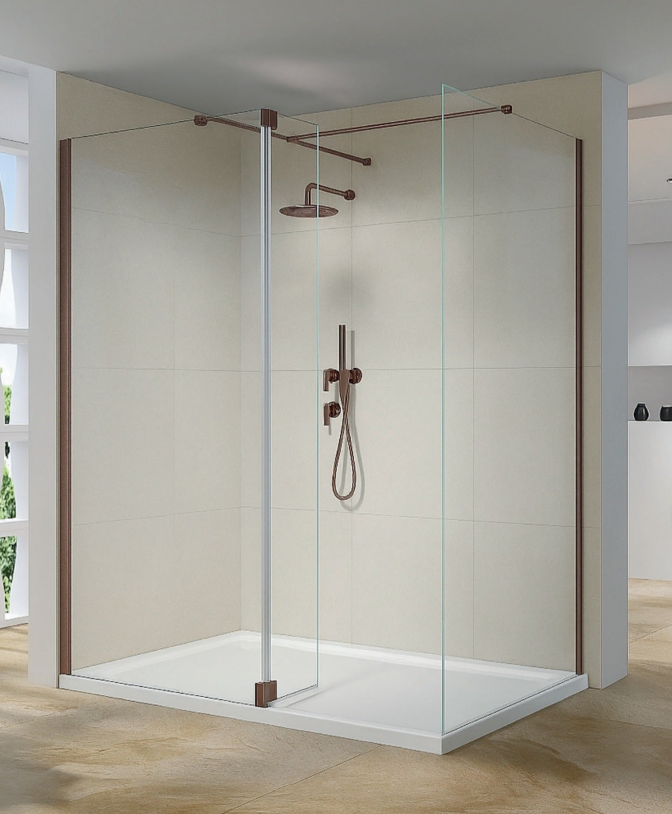 Luxury Bronze Wetroom Screens - 8mm Glass