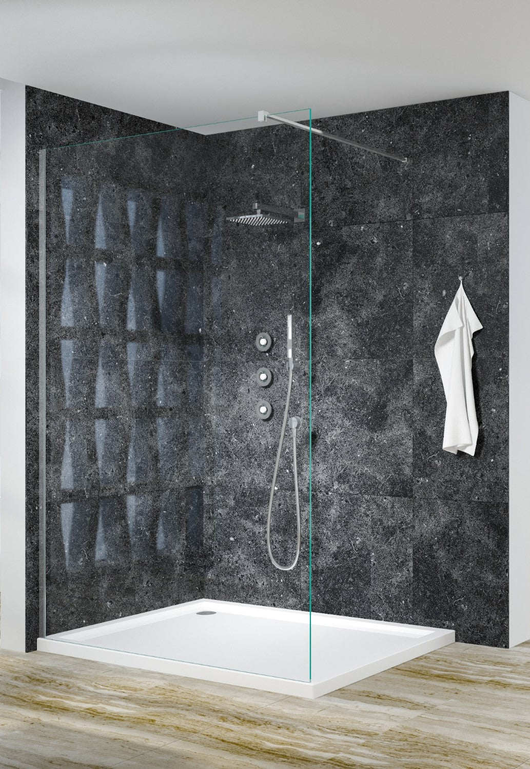 Premium Wetroom Screen - 8mm Glass - KW Bathrooms - kwbathrooms.co.uk