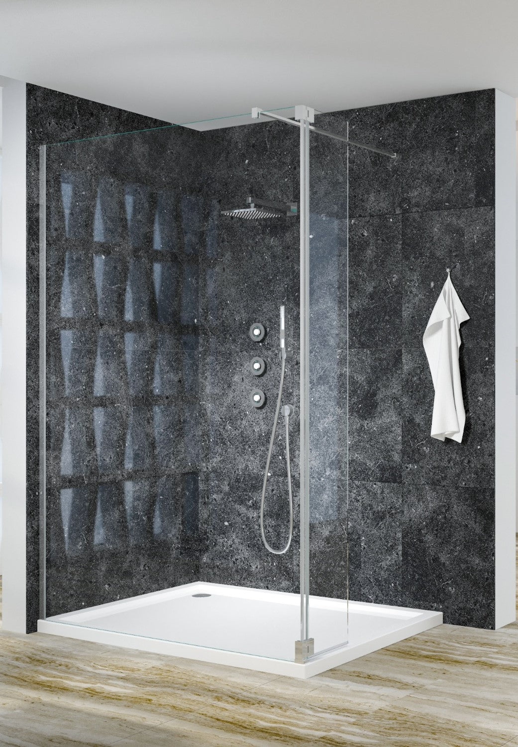 Premium Wetroom Screen - 8mm Glass - KW Bathrooms - kwbathrooms.co.uk