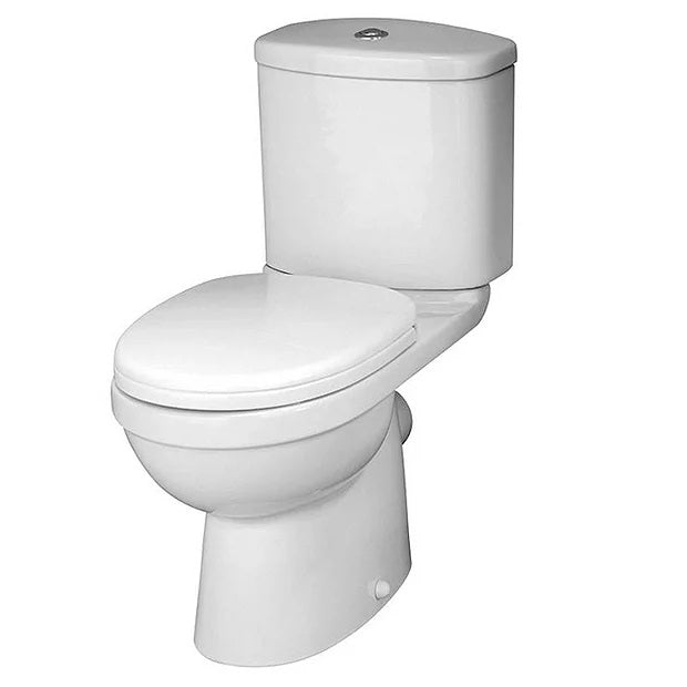 Open Back Close Coupled Toilet with Soft Close Seat and Dual Flush - FREE SHIPPING (UK) - KW Bathrooms