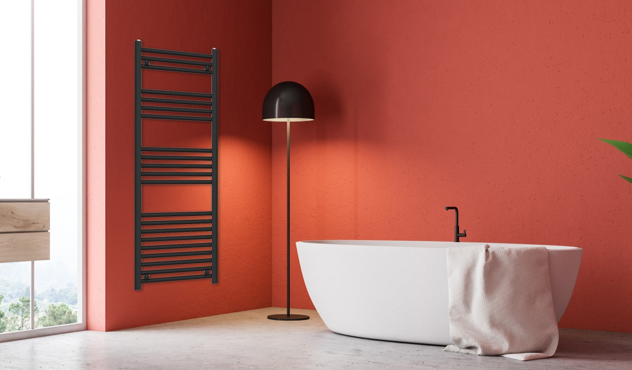 Lyon Designer Towel Warmer (white, anthracite or black) - KW Bathrooms - kwbathrooms.co.uk