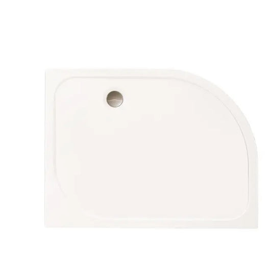 MERLYN Touchstone Offset Quadrant Shower Tray (offset centre waste hole - 3 sizes available) - KW Bathrooms - kwbathrooms.co.uk