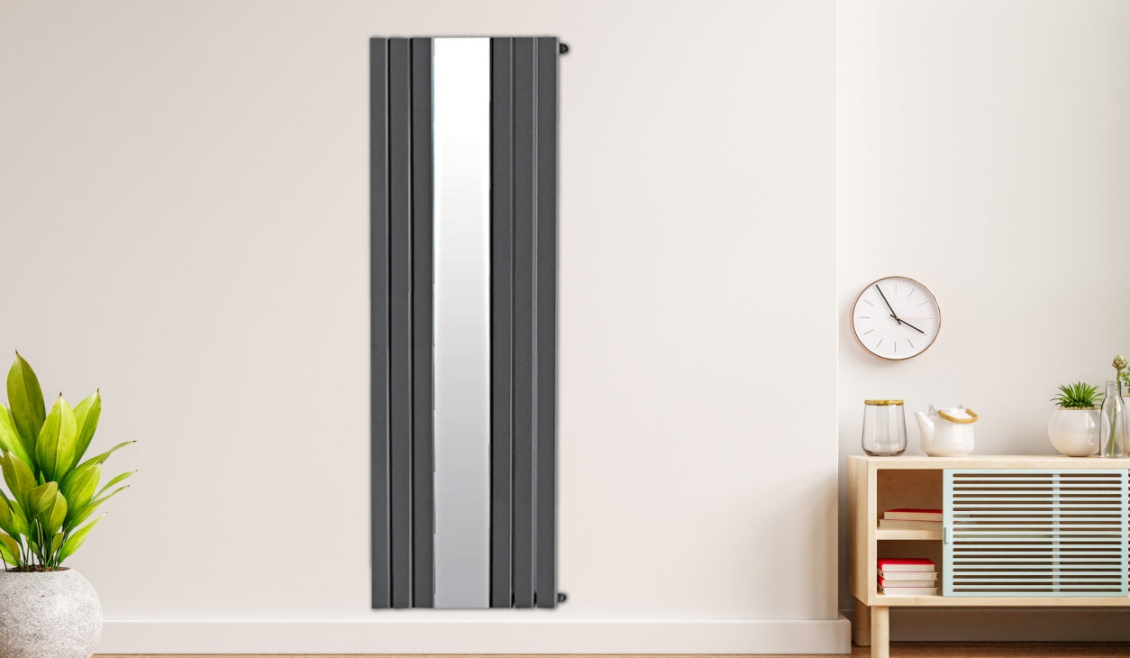 Madrid Double Layer Vertical Mirror Designer Radiator - KW Bathrooms - kwbathrooms.co.uk