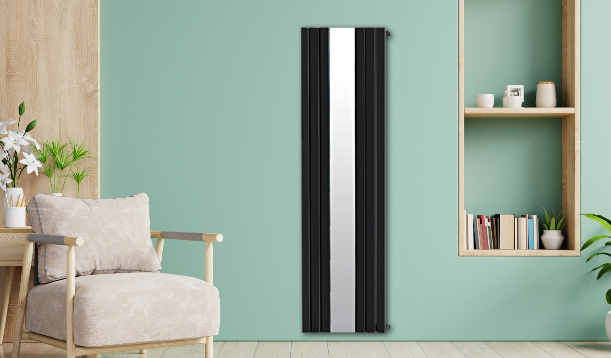 Madrid Double Layer Vertical Mirror Designer Radiator - KW Bathrooms - kwbathrooms.co.uk