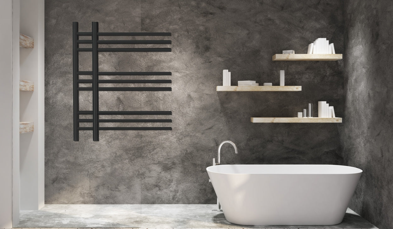 Paris Designer Towel Warmer (white, anthracite or black) - KW Bathrooms - kwbathrooms.co.uk