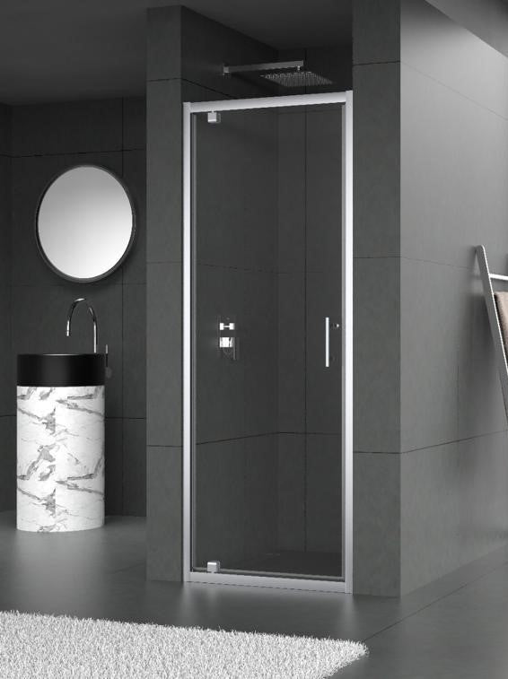 Premium Pivot Shower Door - 6mm Glass - KW Bathrooms