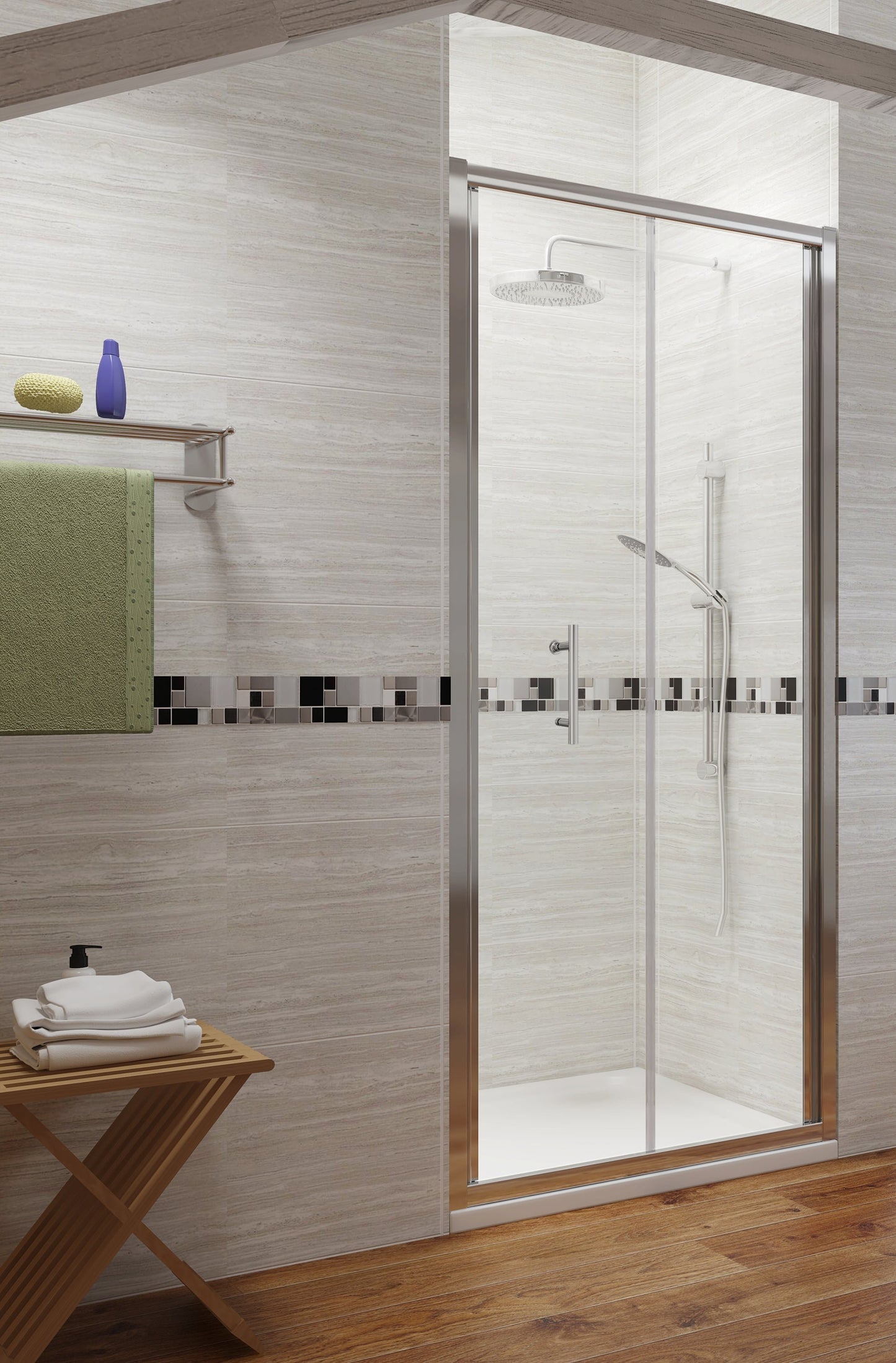 Premium Sliding Shower Door - 6mm Glass - KW Bathrooms - kwbathrooms.co.uk