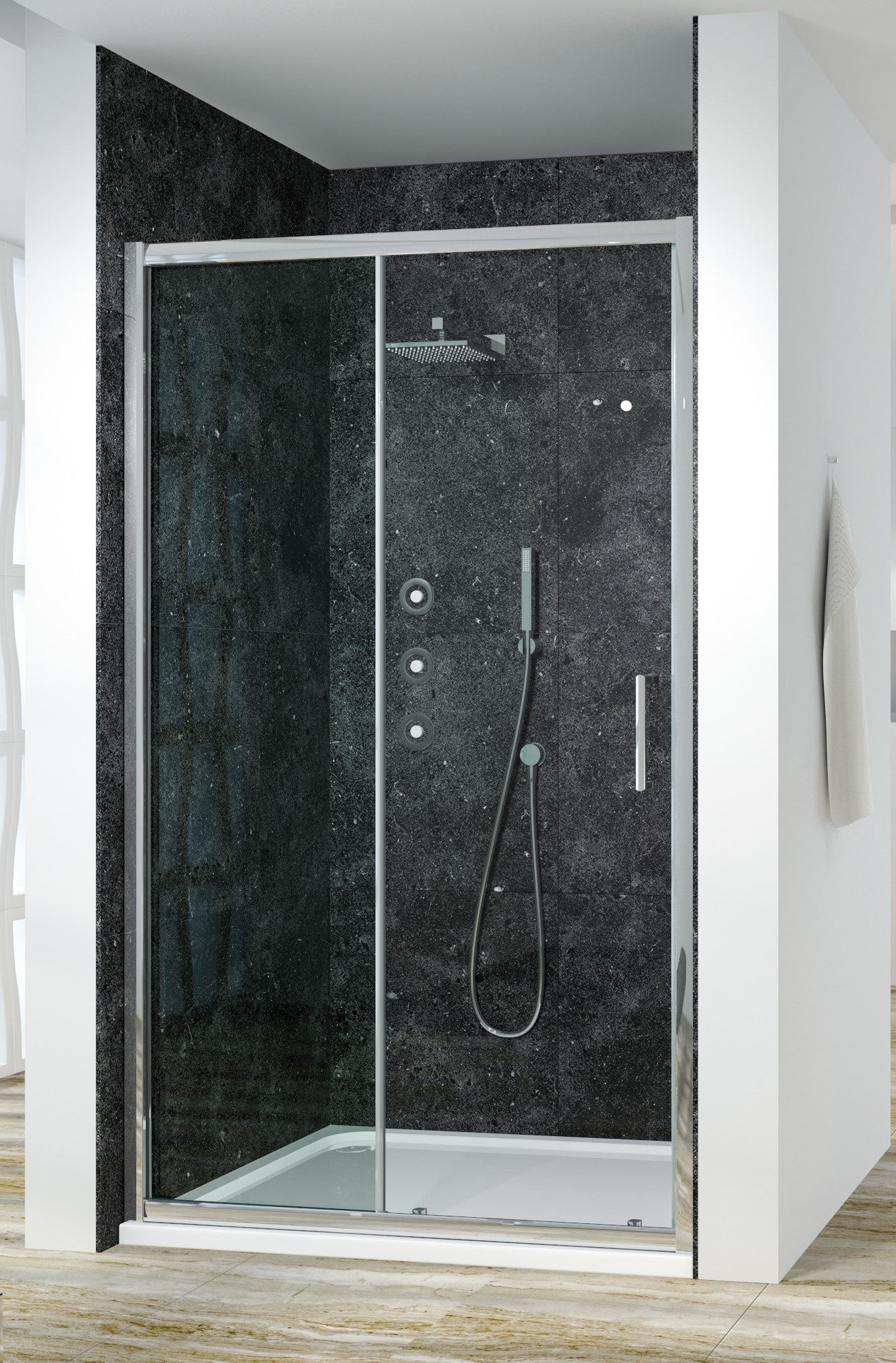 Premium Sliding Shower Door - 8mm Glass - KW Bathrooms - kwbathrooms.co.uk