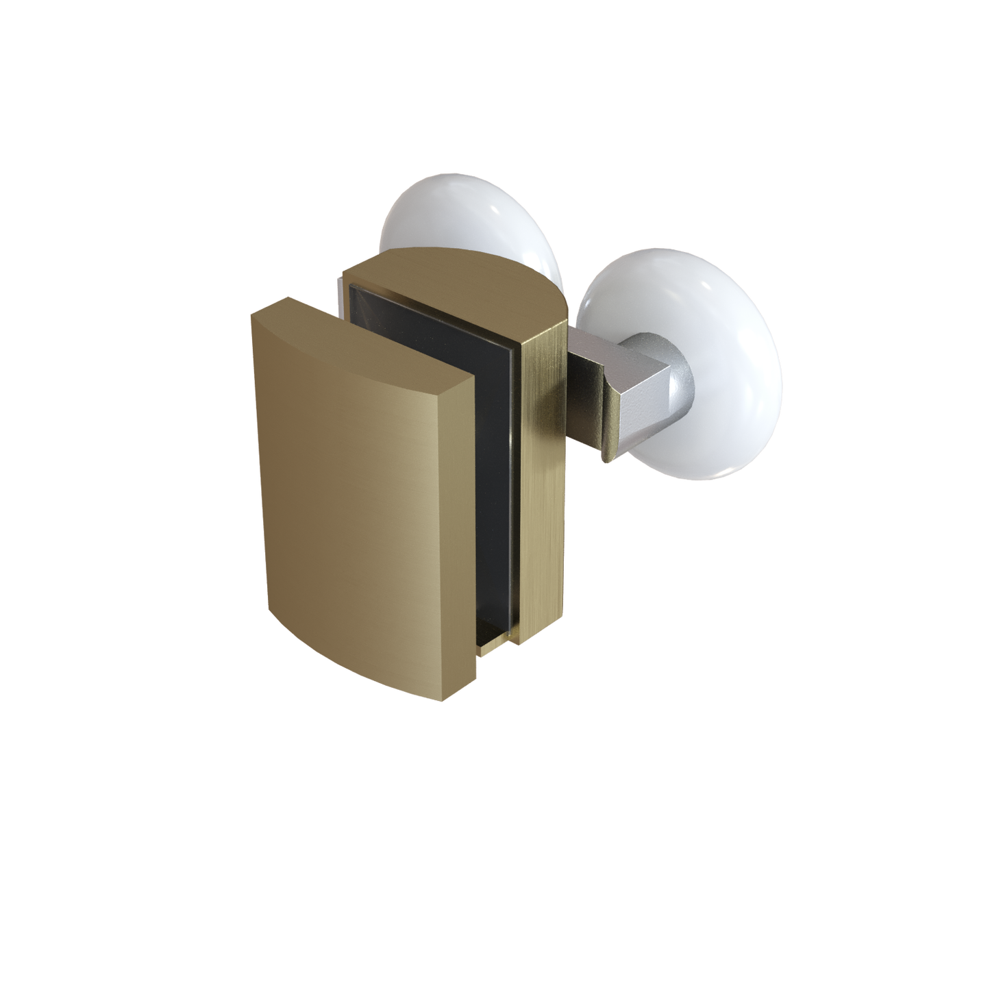 Premium Brushed Brass 6mm Bi-Fold Shower Door - Roller Wheel Detail - KW Bathrooms