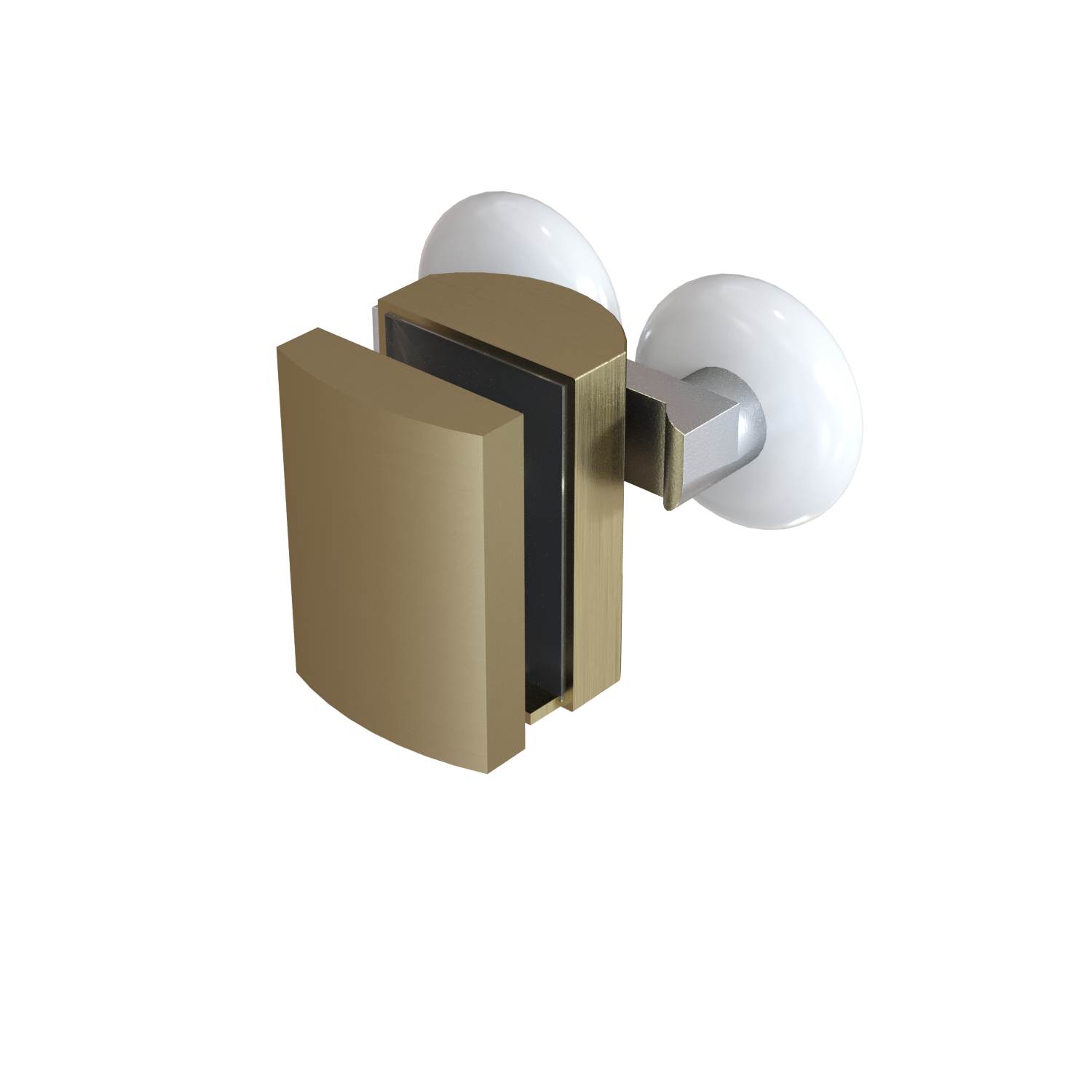 Premium Brushed Brass 6mm Bi-Fold Shower Door - Roller Wheel Detail - KW Bathrooms