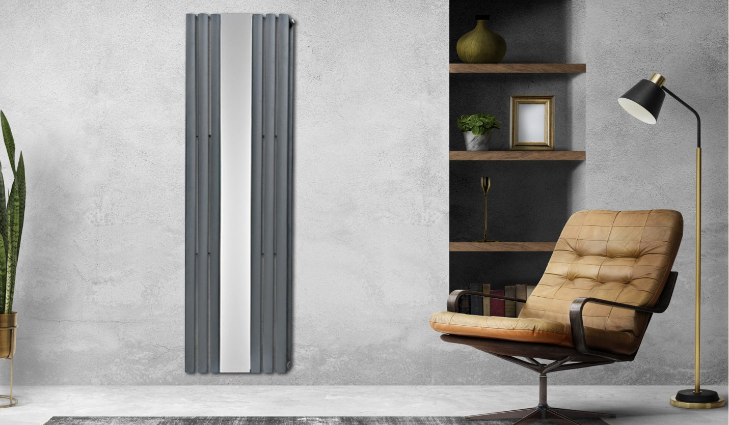 Rio Double Layer Vertical Mirror Designer Radiator - KW Bathrooms - kwbathrooms.co.uk