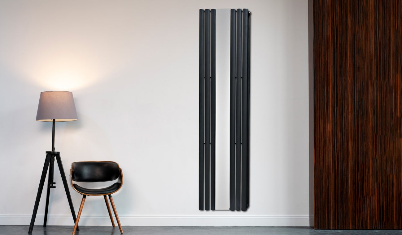 Rio Double Layer Vertical Mirror Designer Radiator - KW Bathrooms - kwbathrooms.co.uk