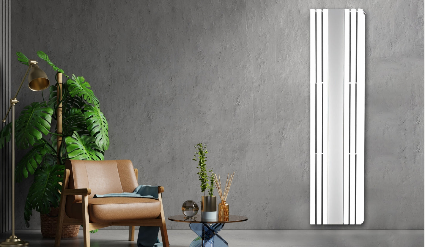 Rio Double Layer Vertical Mirror Designer Radiator - KW Bathrooms - kwbathrooms.co.uk