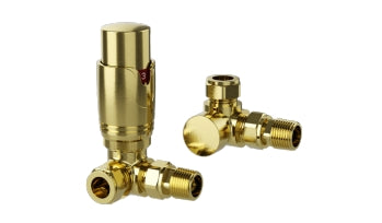 Thermostatic Corner Radiator Valves - Twin Pack - KW Bathrooms - kwbathrooms.co.uk