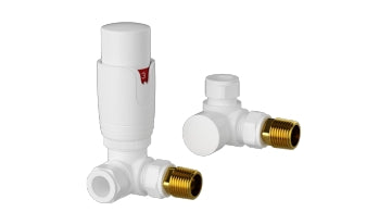 Thermostatic Corner Radiator Valves - Twin Pack - KW Bathrooms - kwbathrooms.co.uk