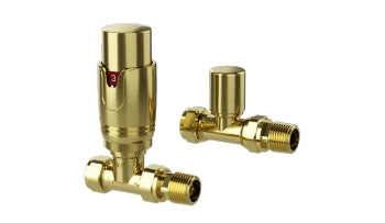 Thermostatic Straight Radiator Valves - Twin Pack - KW Bathrooms - kwbathrooms.co.uk