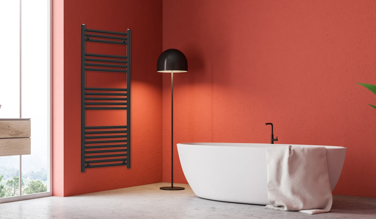 Tokyo Designer Towel Warmer (white, anthracite or black) - KW Bathrooms - kwbathrooms.co.uk