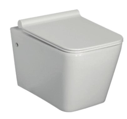 Square Wall Hung Pan with soft close seat - KW Bathrooms