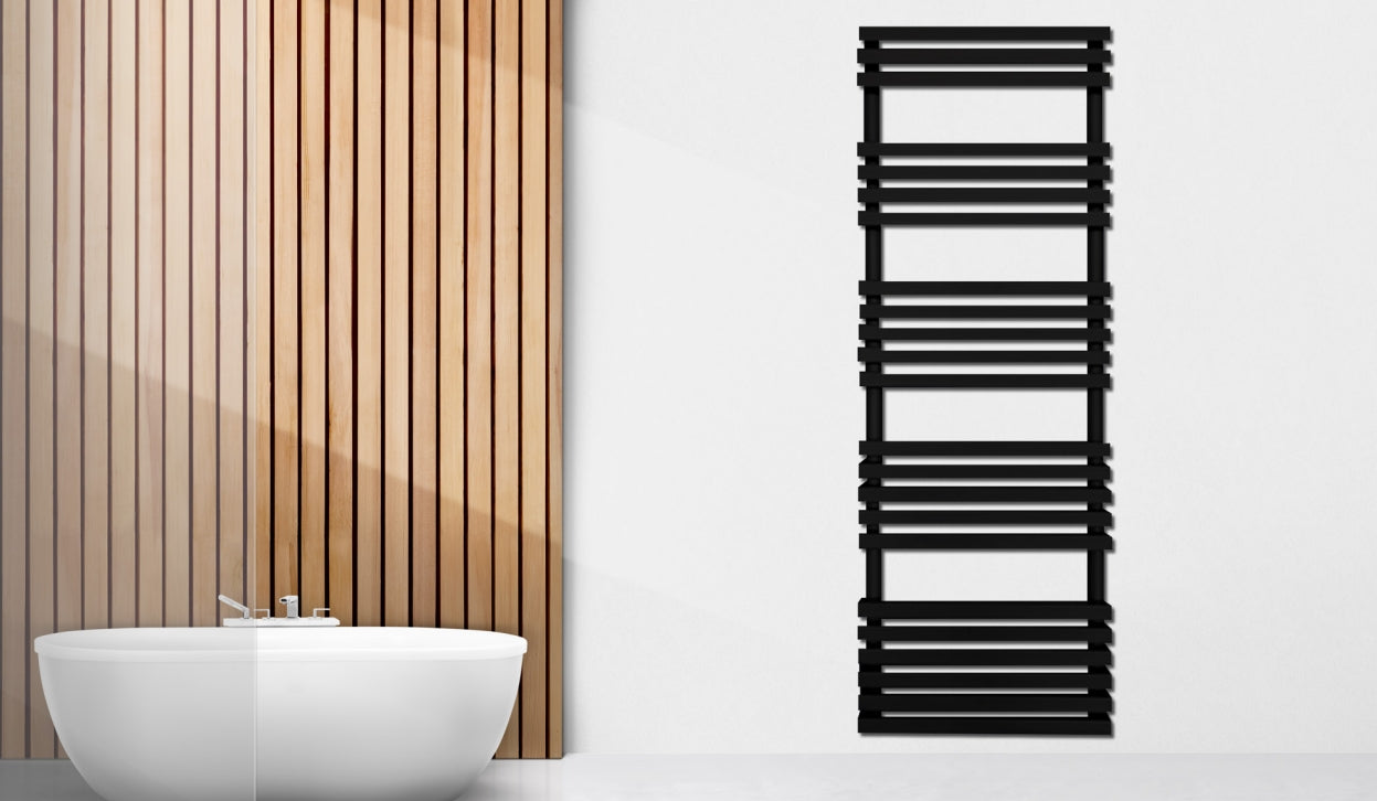 York Designer Towel Warmer (white, anthracite or black) - KW Bathrooms - kwbathrooms.co.uk