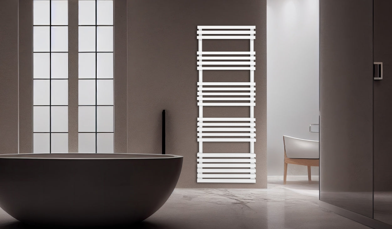 York Designer Towel Warmer (white, anthracite or black) - KW Bathrooms - kwbathrooms.co.uk