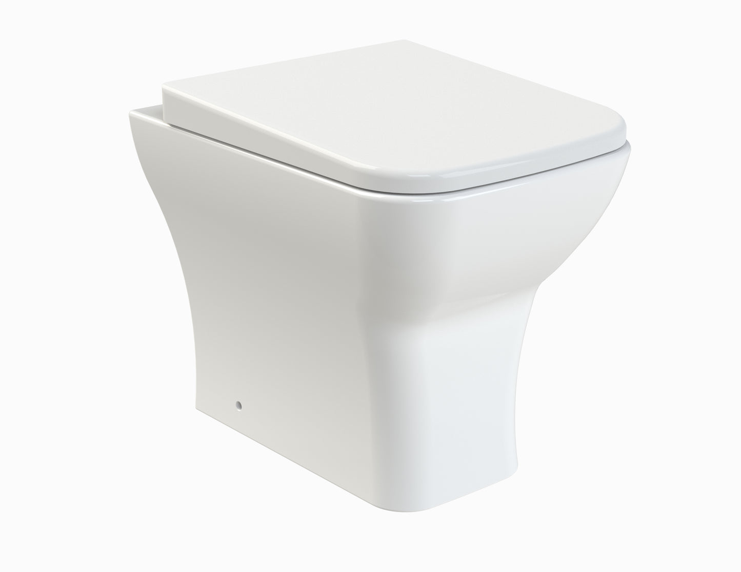 Square Back To Wall Pan with soft close seat - KW Bathrooms