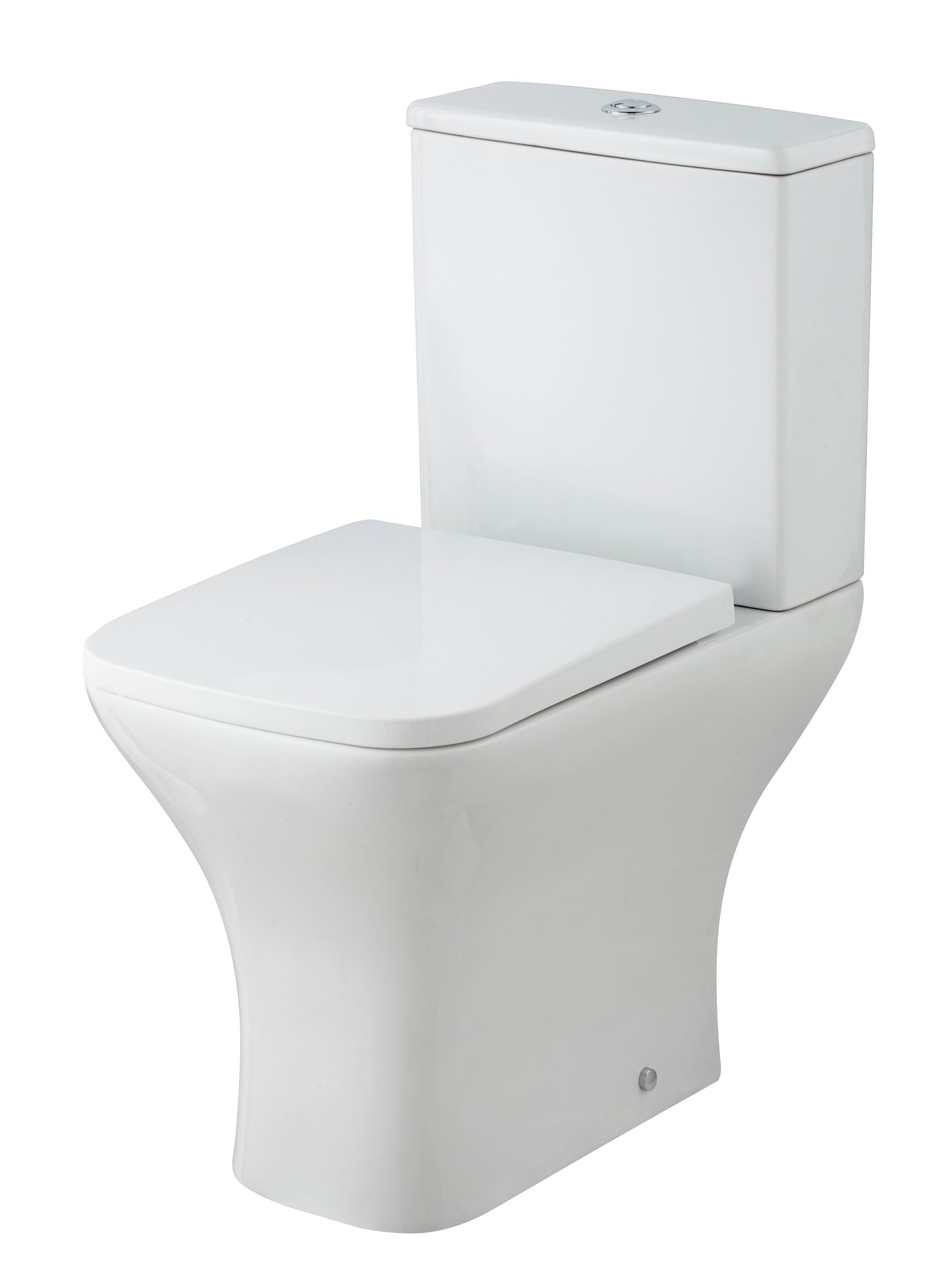 Open Back Rimless Square Toilet, Cistern and soft close seat - KW Bathrooms