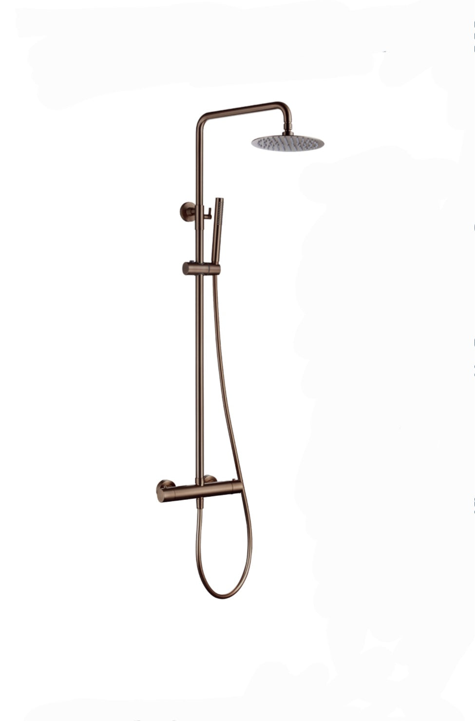 Thermostatic Shower Mixer Round - 2 way (Available in Chrome, Matt Black or Brushed Bronze finishes)