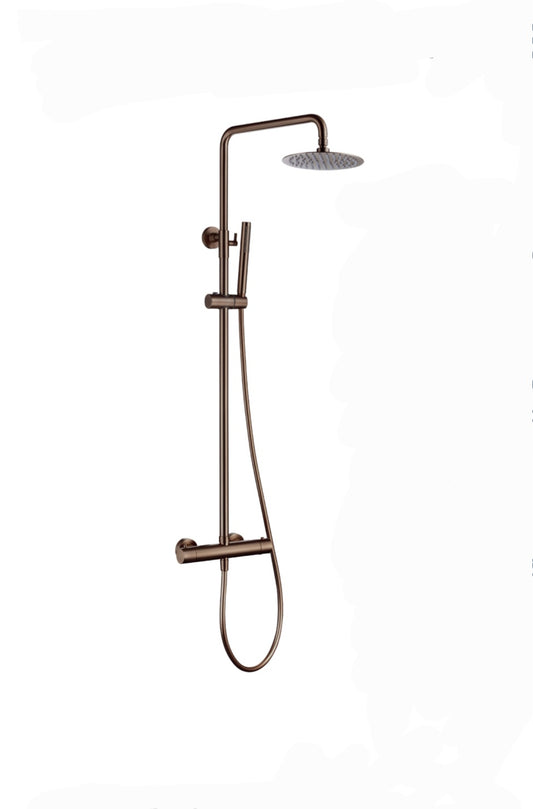 Thermostatic Shower Mixer Round - 2 way (Available in Chrome, Matt Black or Brushed Bronze finishes)