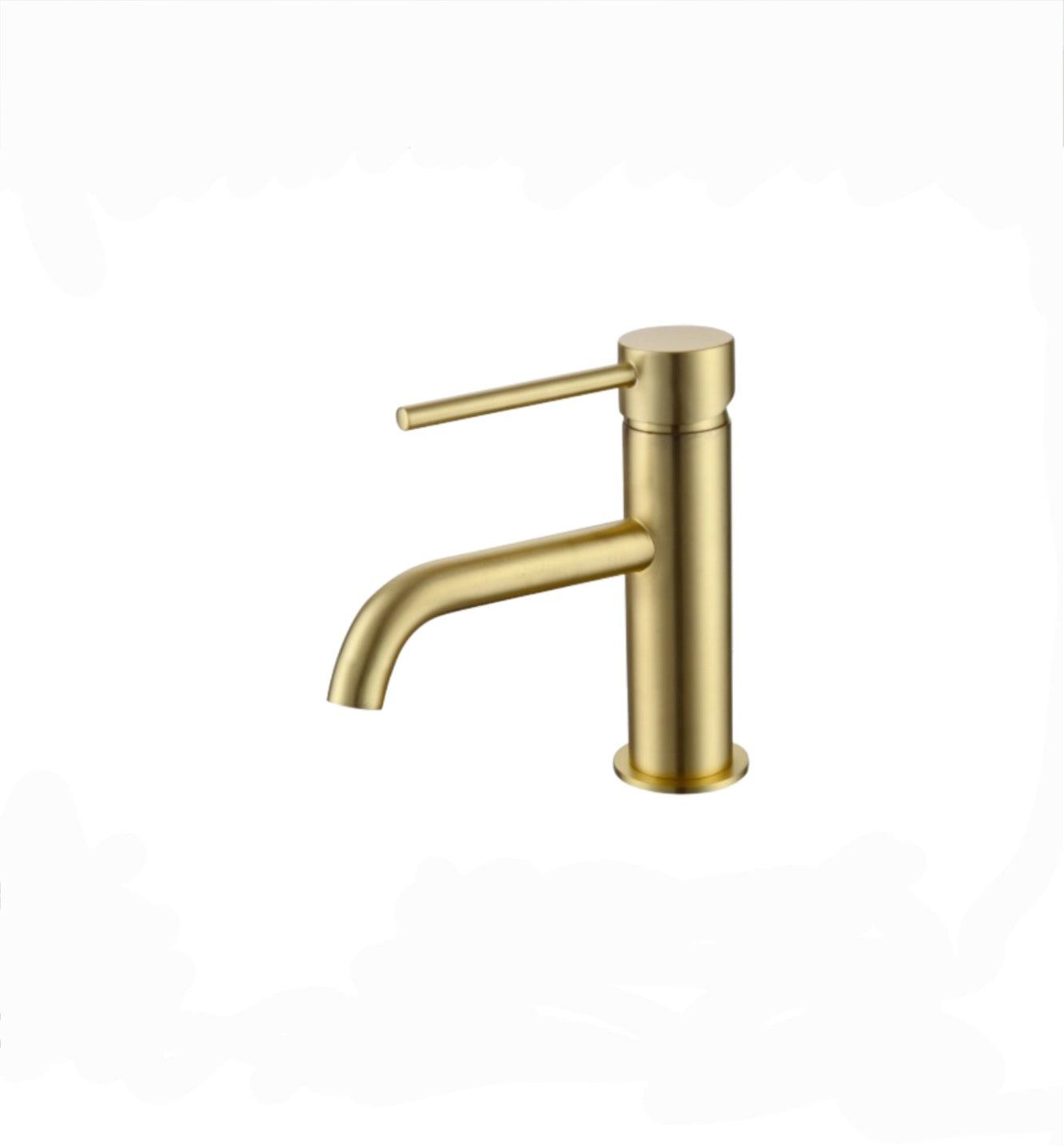 Sleek Basin Mixer with Waste (Brushed Brass)