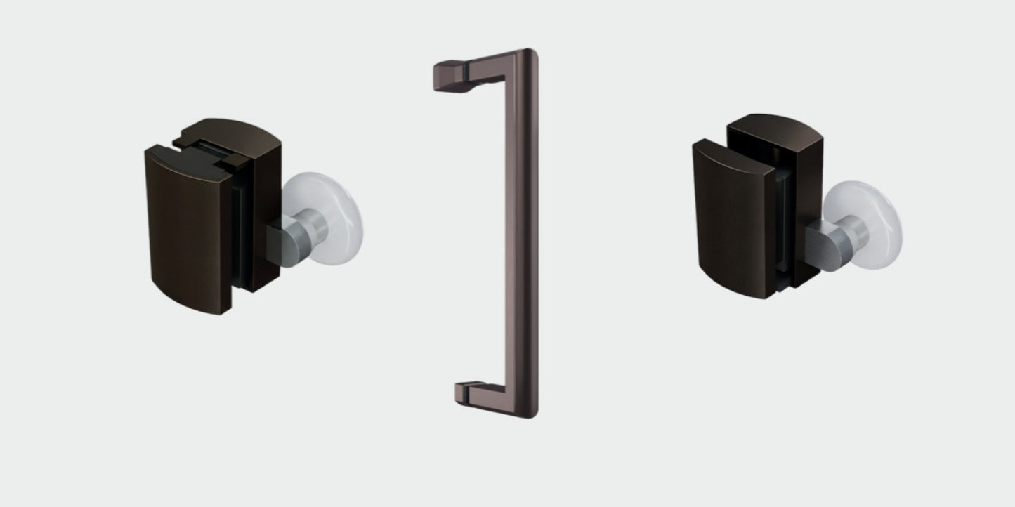 Luxury Brushed Bronze Offset Quadrant Shower Enclosure - 8mm Glass