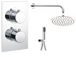 Concealed Thermostatic Shower Round - 2 way - KW Bathrooms