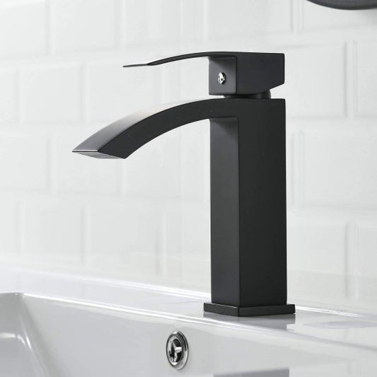 Elite Basin Mixer with Waste (Matt Black) - KW Bathrooms