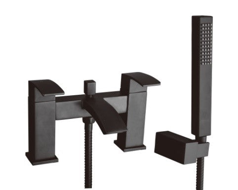 Elite Bath Mixer with Shower kit (Matt Black) - KW Bathrooms